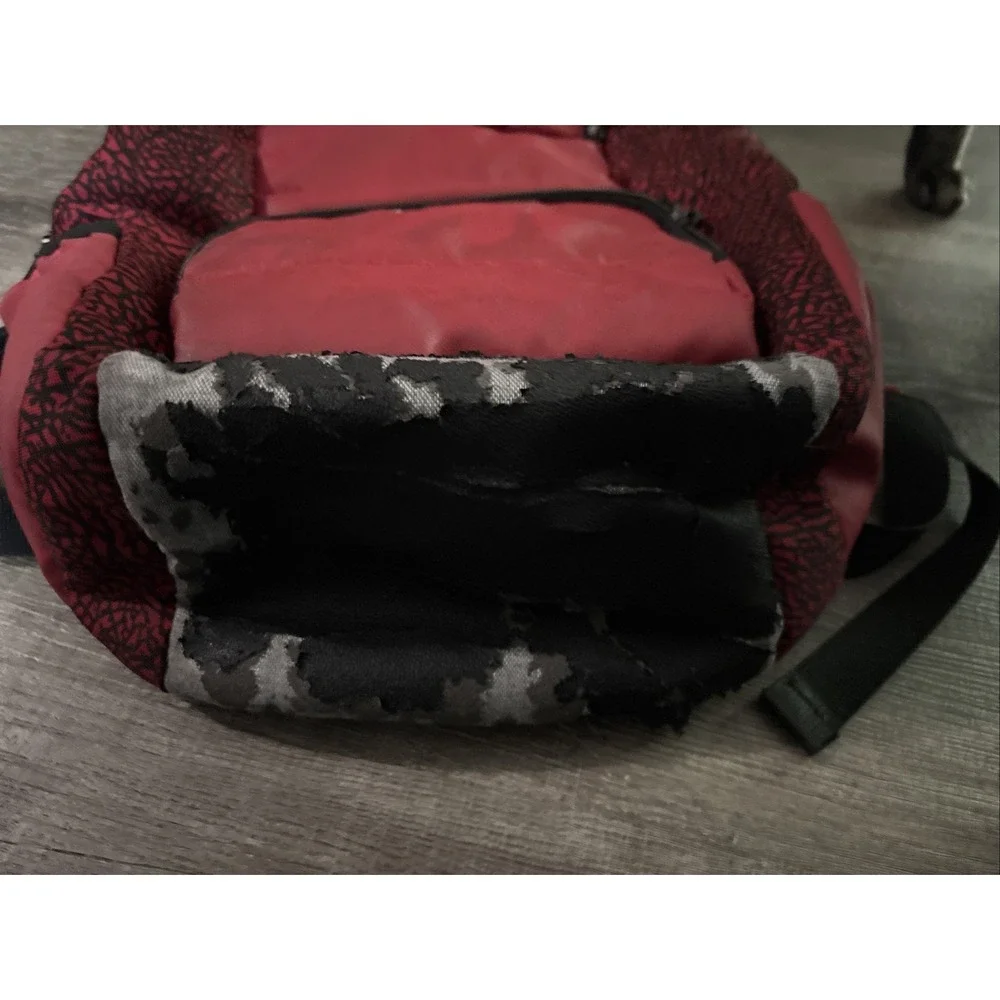 Michael Jordan Red Backpack Worn Stains 18
